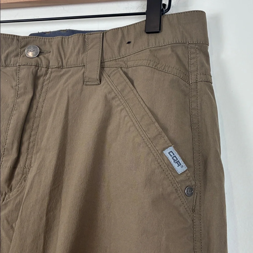 CQR Men's 32/30 (32/29) Brown Straight-Leg Work Chinos Outdoors Tactical